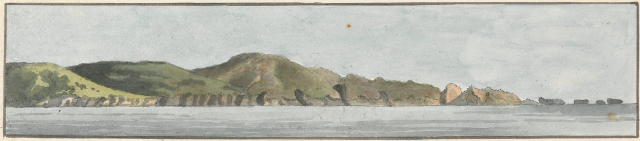 Der Startpunkt, Nordost nach Nord (eine von fünf Zeichnungen auf einer Montage) von John Thomas Serres