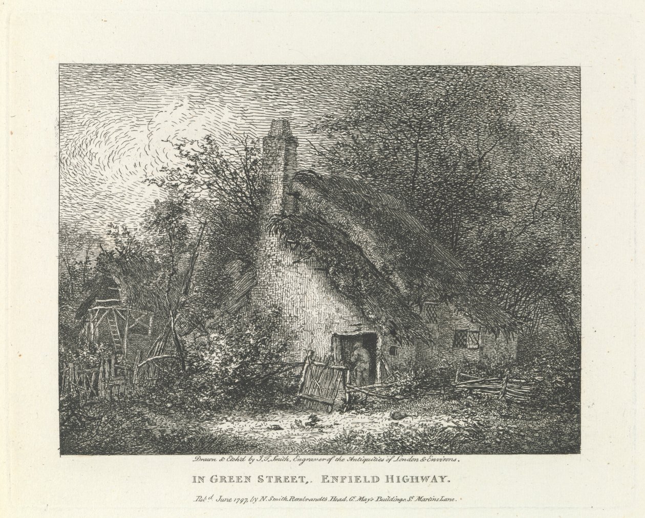 In der Green Street, Enfield Highway, äußere Vorstadt Nord von John Thomas Smith