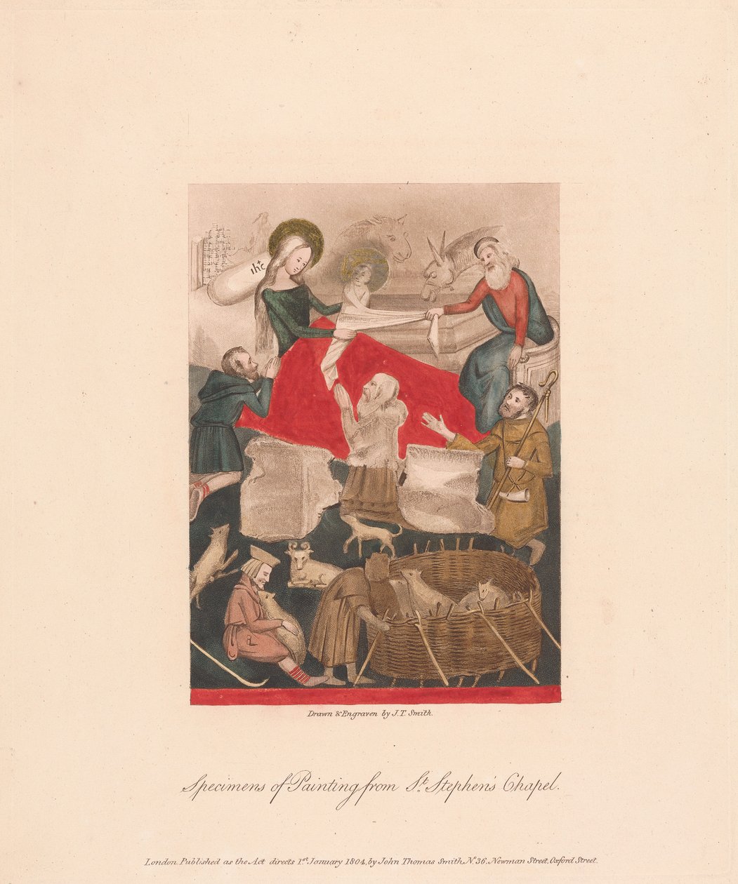 Muster der Malerei aus der St. Stephanskapelle von John Thomas Smith