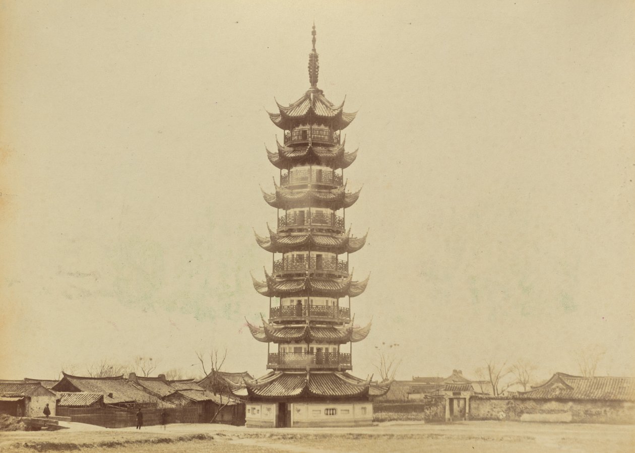 Pagode, Shanghai von John Thomson