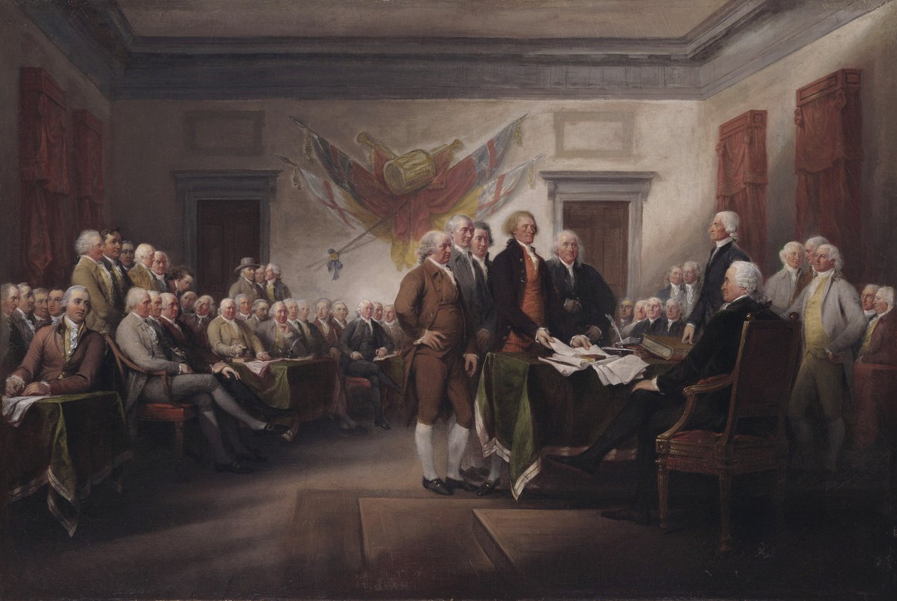 Die Unabhängigkeitserklärung, 4. Juli von John Trumbull