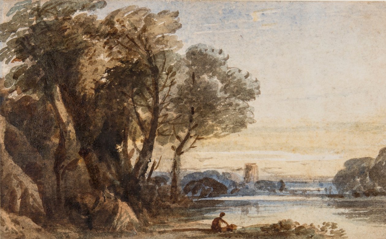 Capriccio-Landschaft, ca. 1830 von John Varley