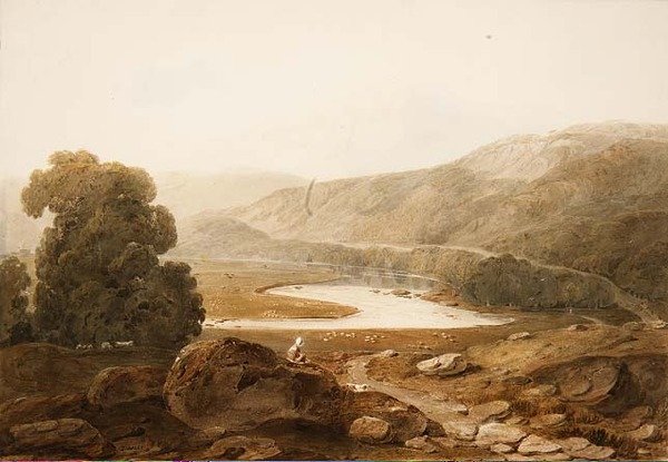 Nr.1607 Tal des Flusses Mawddach, Wales, c.1805 von John Varley