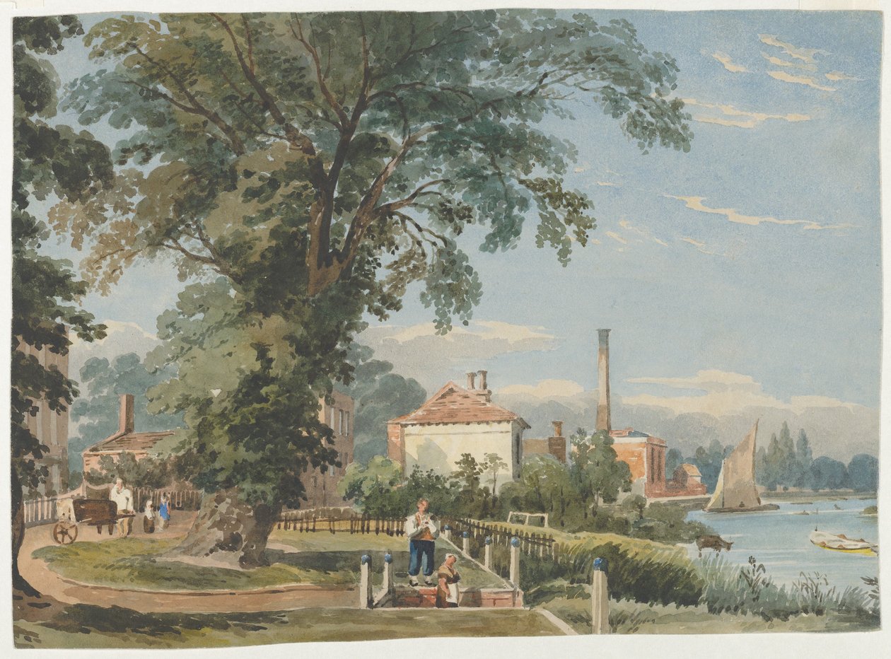 Auf der Themse bei Hammersmith von John Varley