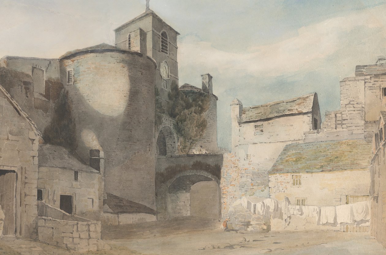 Befestigter Eingang zu einer walisischen Stadt, Osttor von Caernarvon von John Varley I
