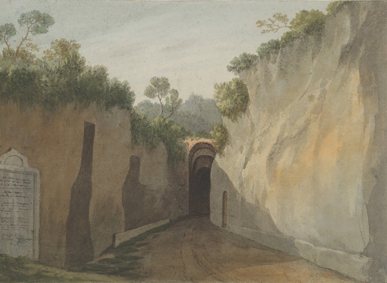 Eingang zur Grotte von Posillipo, Neapel, 1778-79 von John Warwick Smith