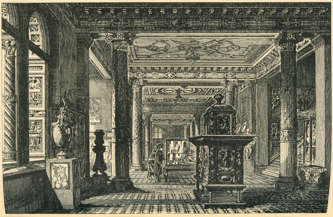 Die Keramikgalerie, South Kensington Museum, um 1876 von John Watkins