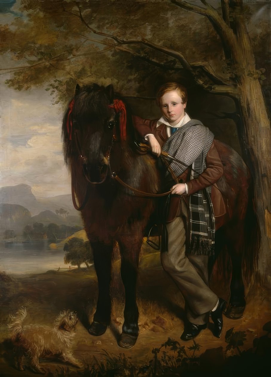 Bildnis eines Jungen mit Pony von John Watson Gordon