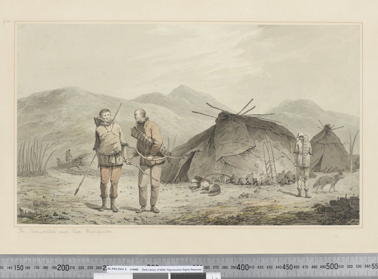 Die Tschuktschi und ihre Behausungen von John Webber