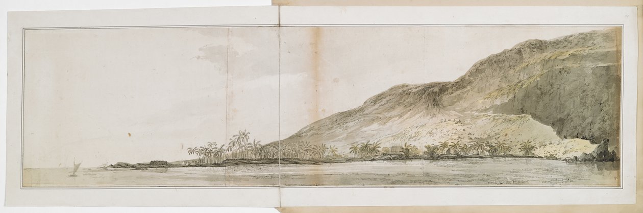Ansicht des Nordpunkts der Kealakekua-Bucht auf der Insel Hawaii, aufgenommen von der 