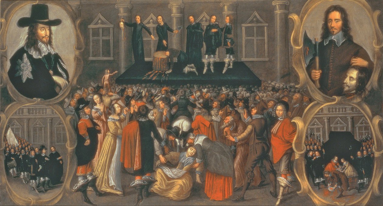 Eine Augenzeugen-Darstellung der Hinrichtung von König Karl I. im Jahr 1649 von John Weesop