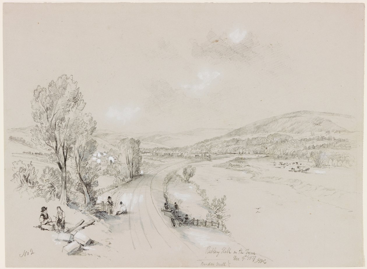 Ridley Hall, Bardon Mill, 1837 von John Wilson Carmichael
