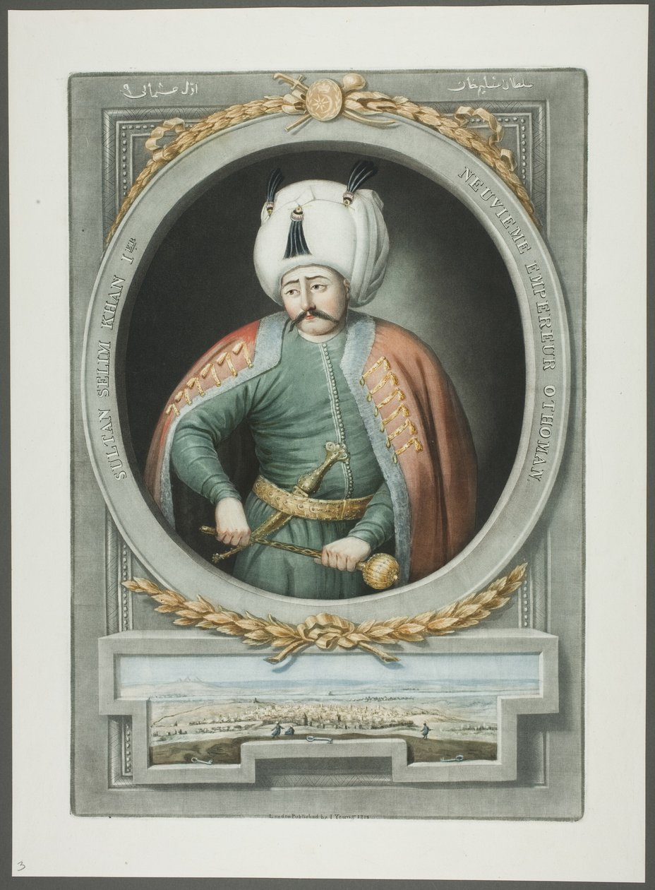 Selim Kahn I, aus Porträts der Kaiser der Türkei von John Young