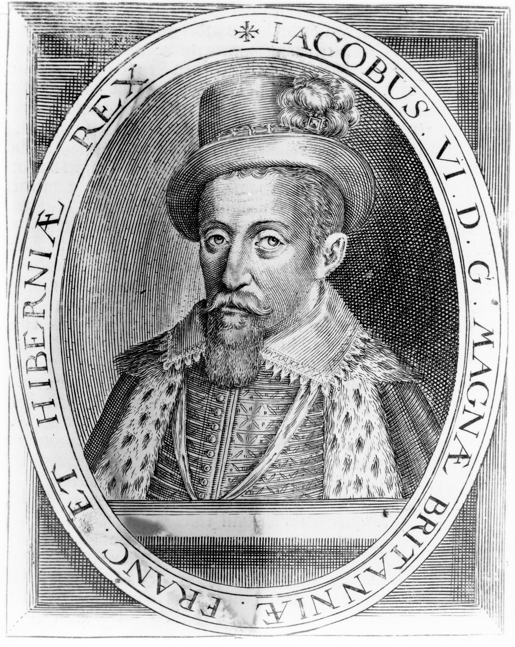 James VI. von Schottland, Druck veröffentlicht von H. Jacopsen, 1618 von John de Critz