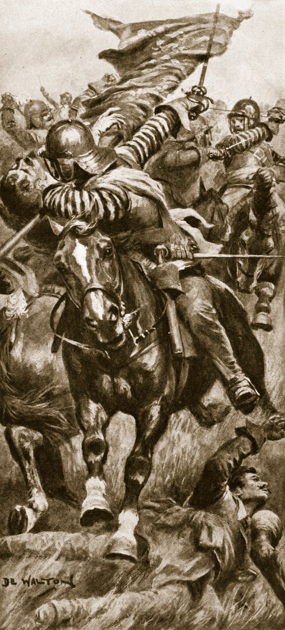 Leutnant John Smith erobert das königliche Standard bei Edgehill zurück von John de Walton