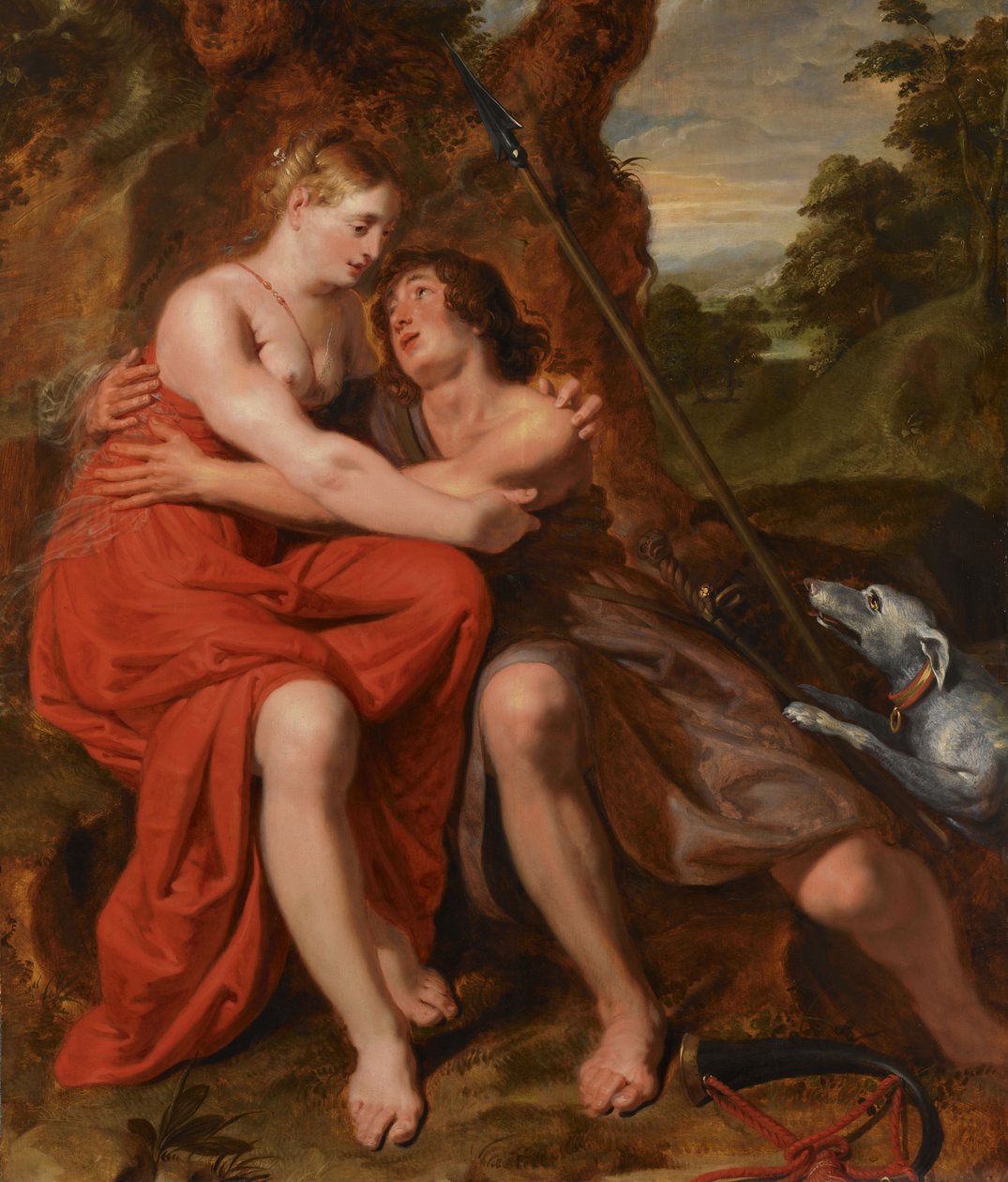 Venus und Adonis von Joos de (1615-1646) Pape