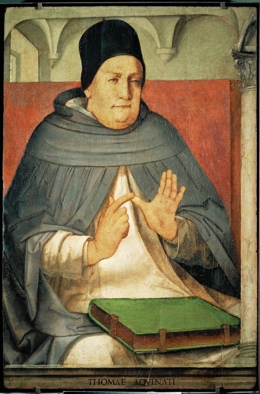 Thomas von Aquin, "Doctor Angelicus", Heiliger, Kirchenlehrer von Joos van Gent (fl.1460 75)
