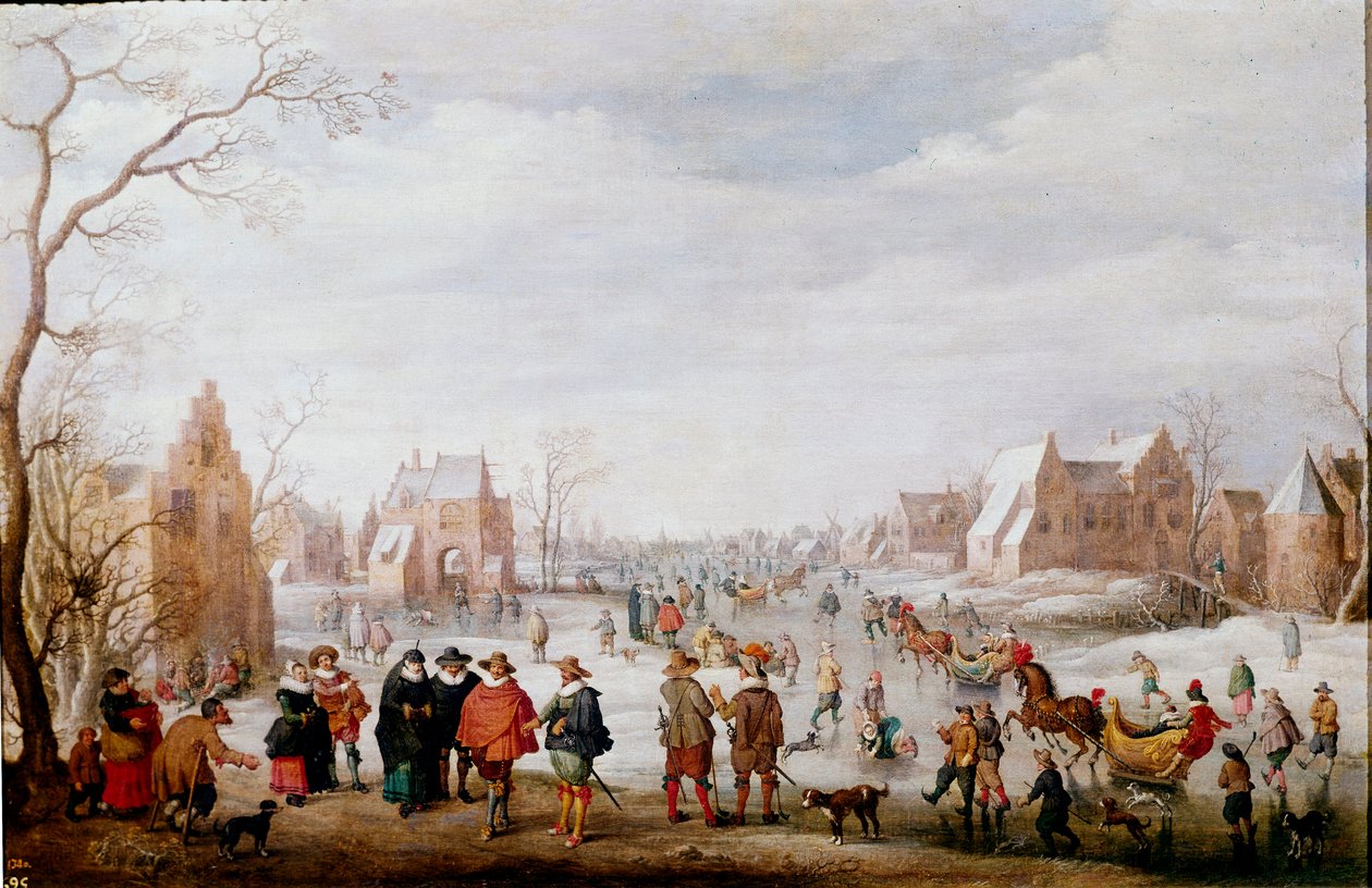 Schlittschuhläufer von Joost Cornelisz. Droochsloot
