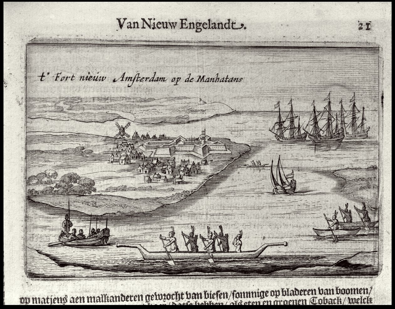 Blick auf Neu-Amsterdam, 1626-28 von Joost Hartgers