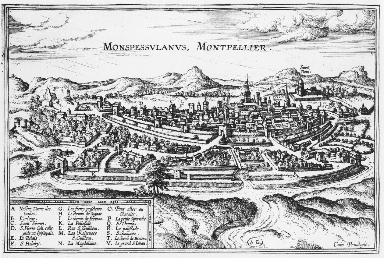 Karte von Montpellier, aus 