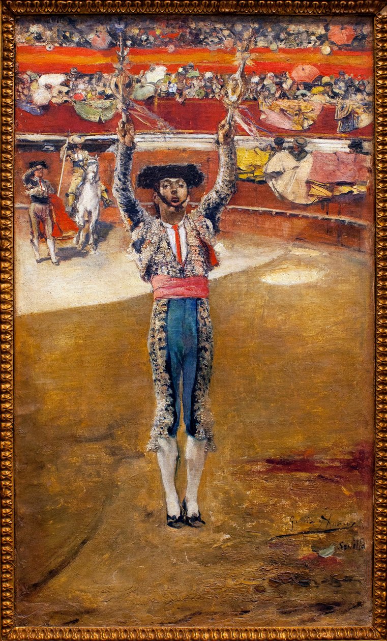 Das Hissen der Banner - Gemälde von Jose Garcia Ramos (1852-1912) - Museum der Schönen Künste von Sevilla, Spanien von José García Ramos