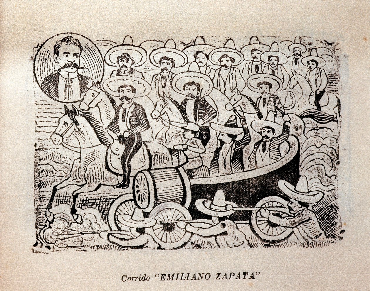 Mexiko. Mexikanische Revolution "Corrido Emiliano Zapata" von José Guadalupe Posada
