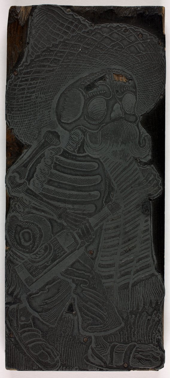 Druckstock für „Calavera der Massen“, Nr. 2 von José Guadalupe Posada
