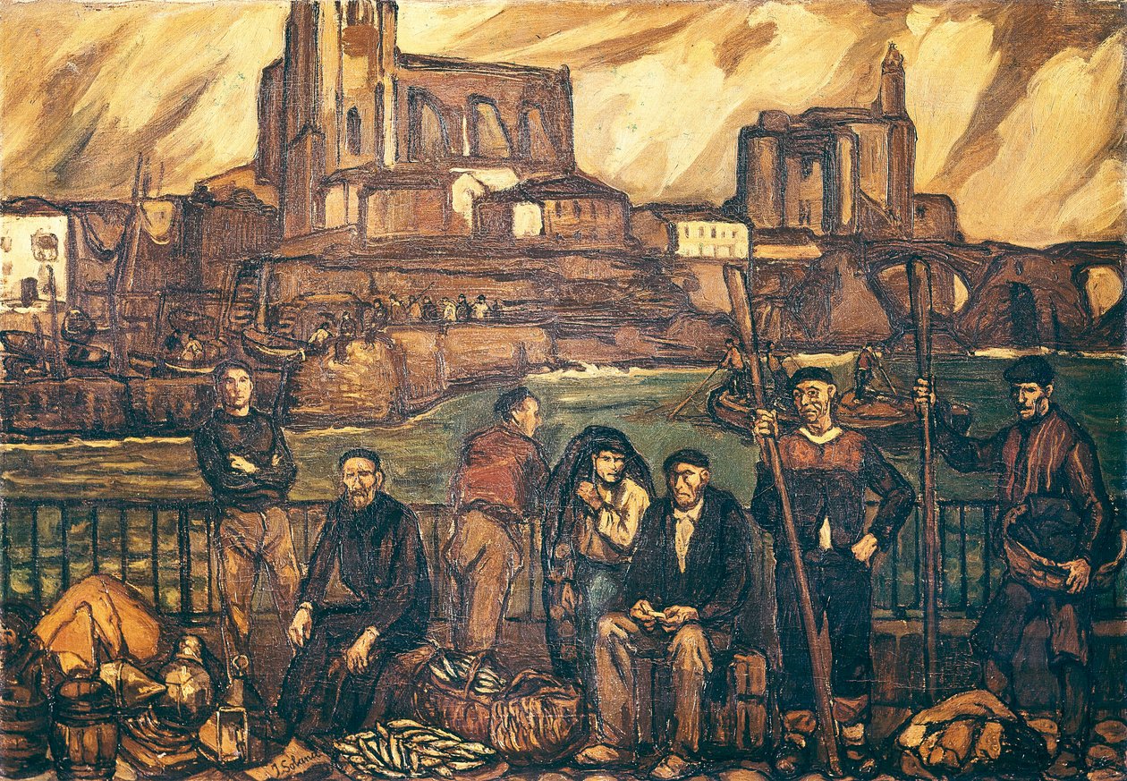 Baskische Fischer von Jose Gutierrez Solana