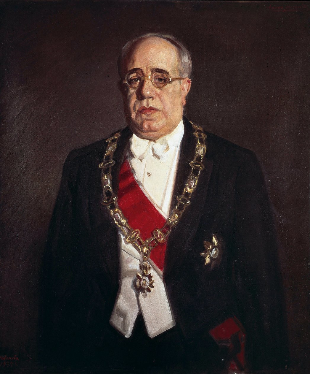 Porträt von Manuel Azana (1880-1940), spanischer Politiker von Jose Maria Lopez Mezquita