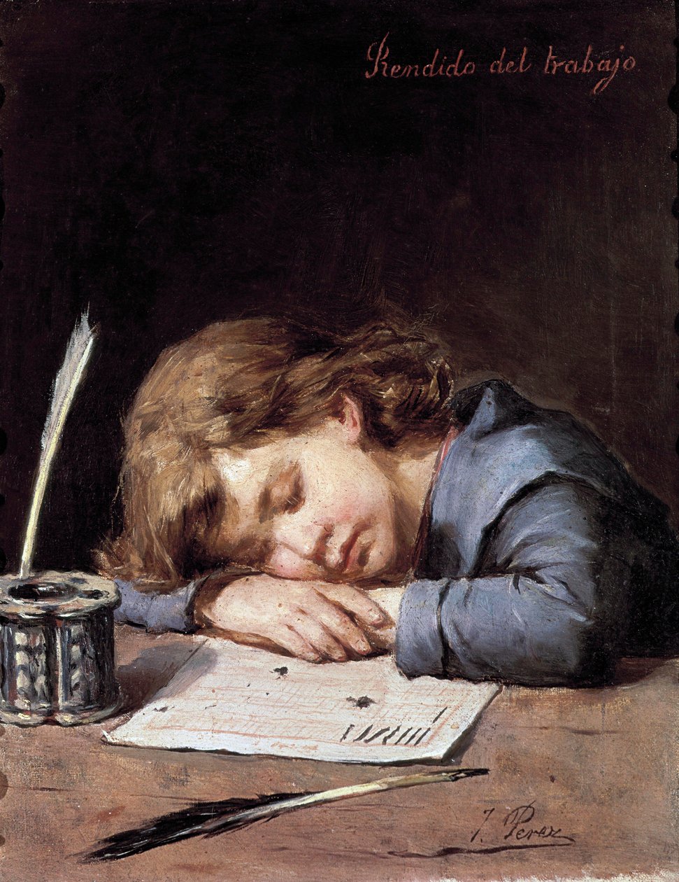 Von der Arbeit besiegt, ca. 1876-1900 von Jose Perez Siguimboscum