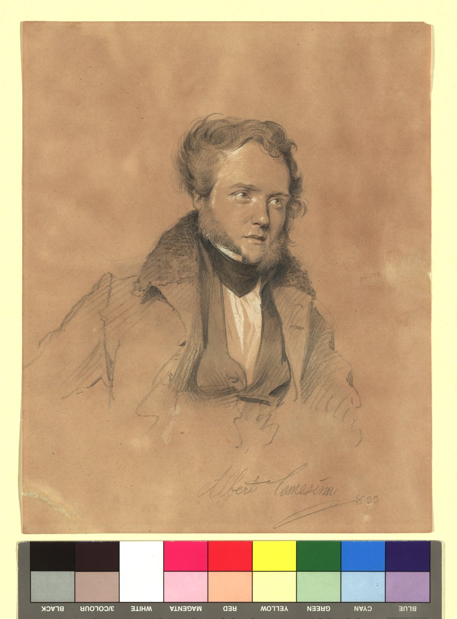 Albert von Camesina (1806-1881), Grafiker, Altertumsforscher von Josef Danhauser