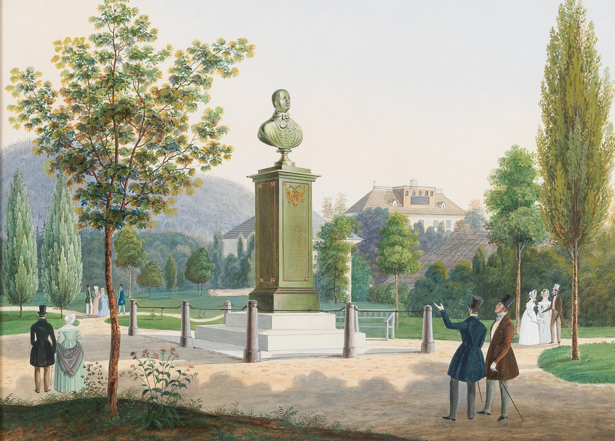 Das Denkmal des Erzherzogs Rudolf, Kardinalerzbischof von Olmütz in Ischl von Josef Hafner