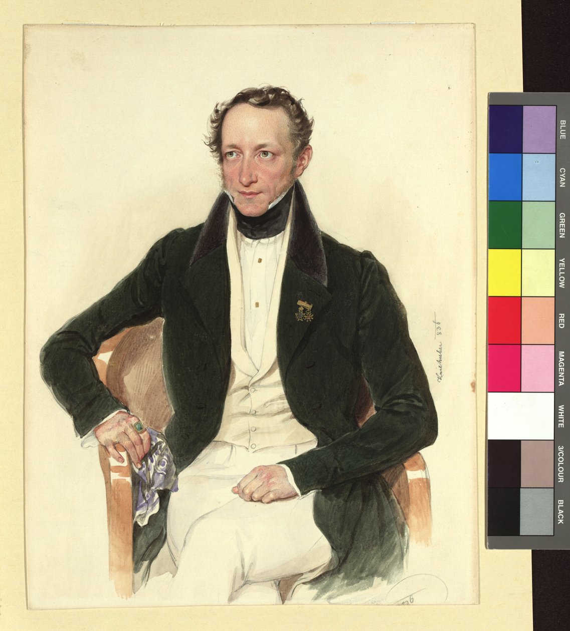 Bildnis des Dichters und Theaterdirektors Johann Ludwig Deinhardstein von Josef Kriehuber