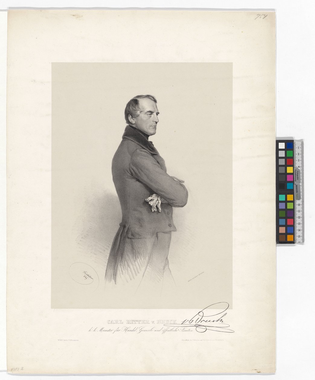 Karl Ludwig Freiherr von Bruck von Josef Kriehuber