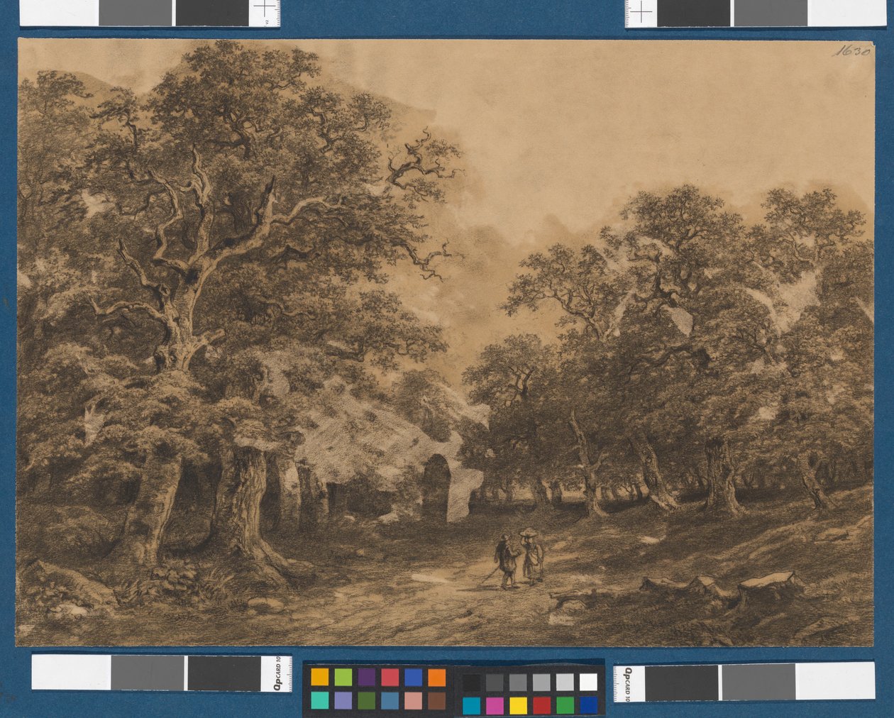 Waldlandschaft mit Staffage von Josef Kriehuber