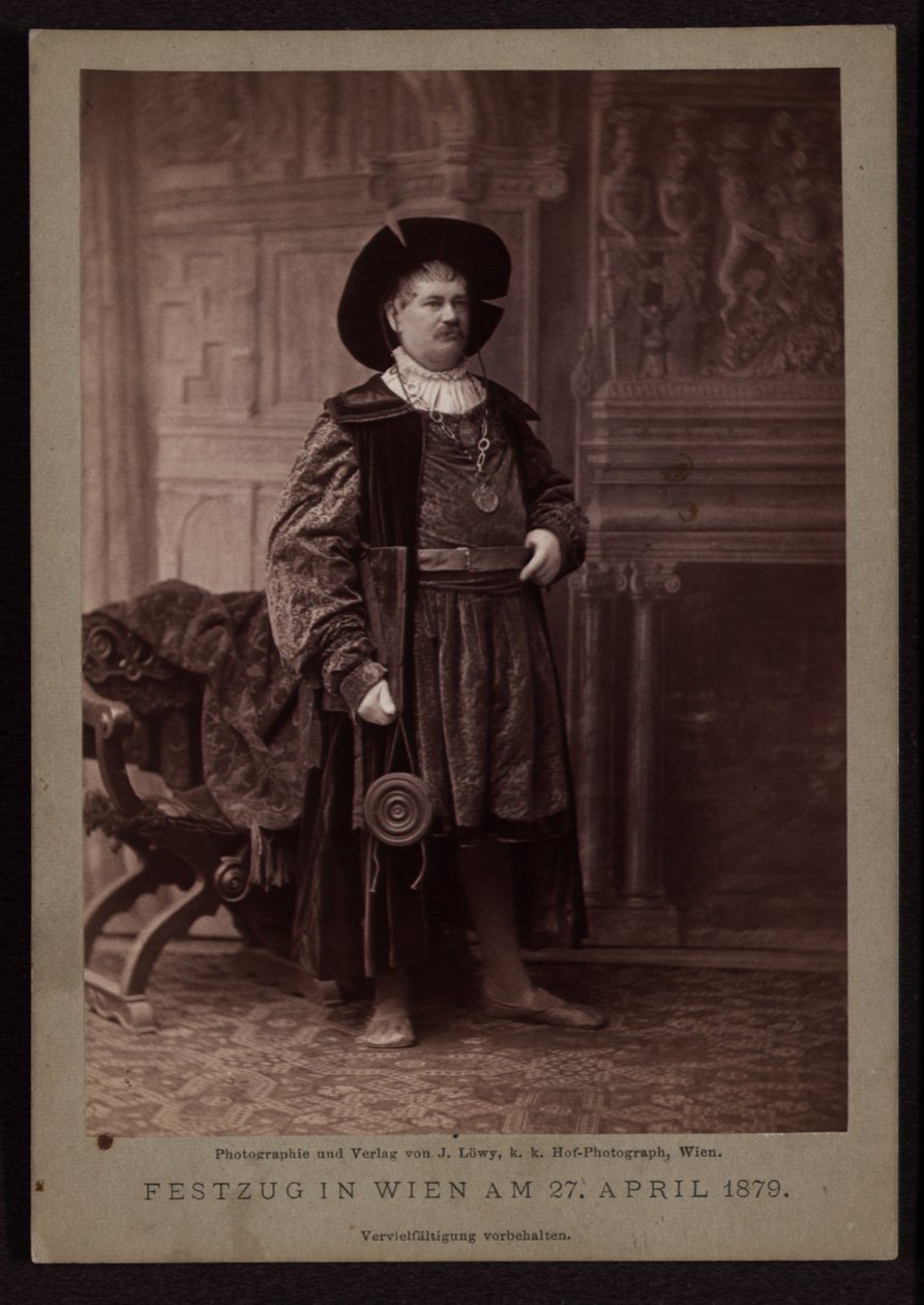 Johann Sigl, Buchbindermeister beim Makartfestzug 1879 von Josef Löwy