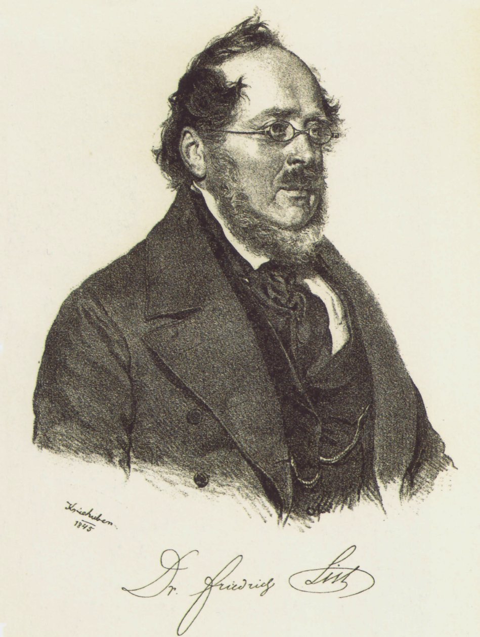 Friedrich List 1789-1846 von Josef Nikolaus Kriehuber