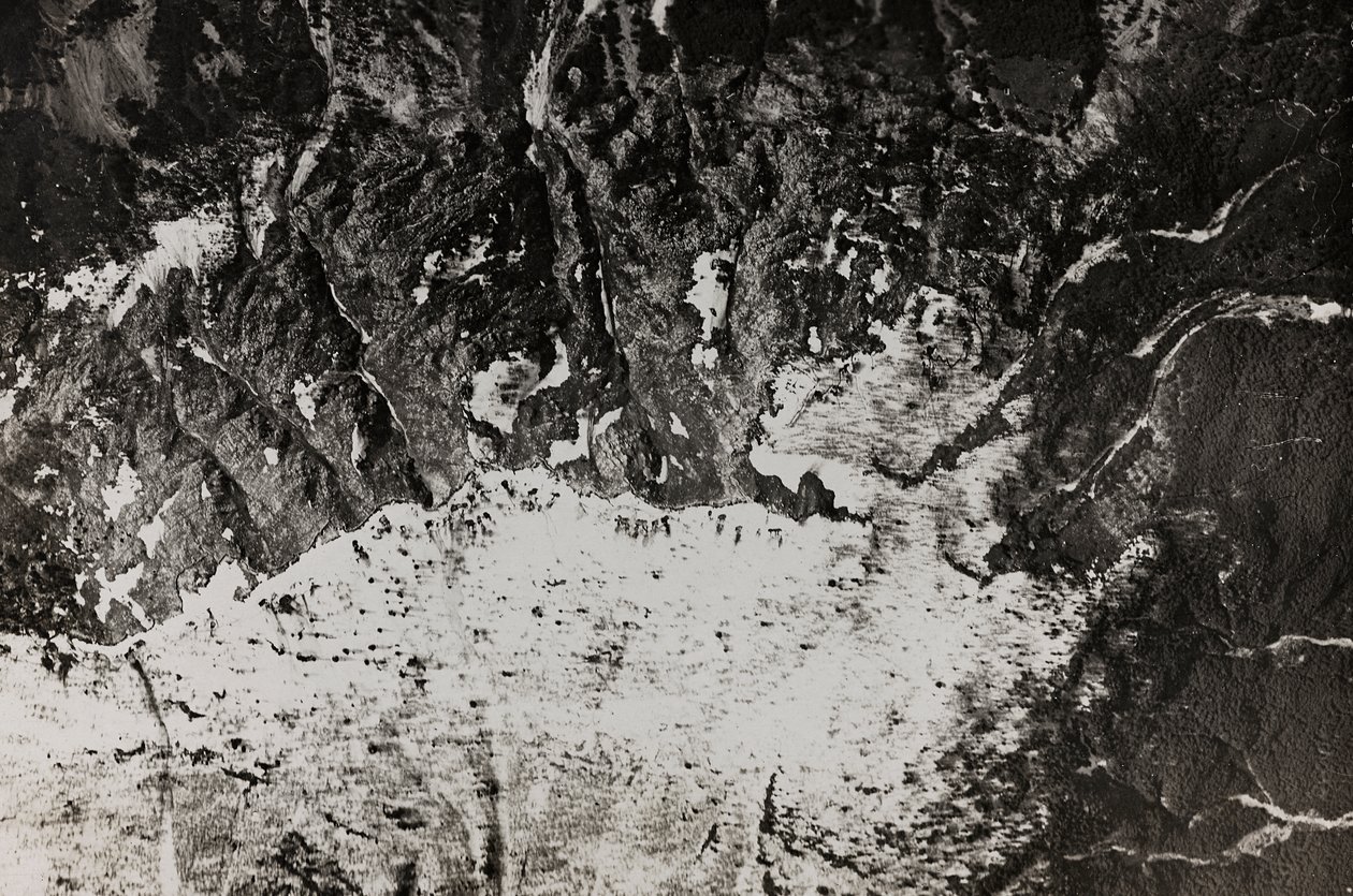 Album "Meine weltkriegs - Erinnerungen Südwestfront (Kärnten, Italien, Südtirol) 31/03/1915-12/11/1918 - Josef Zohles Wien": Luftaufnahme der Kriegszone von Josef Zohles