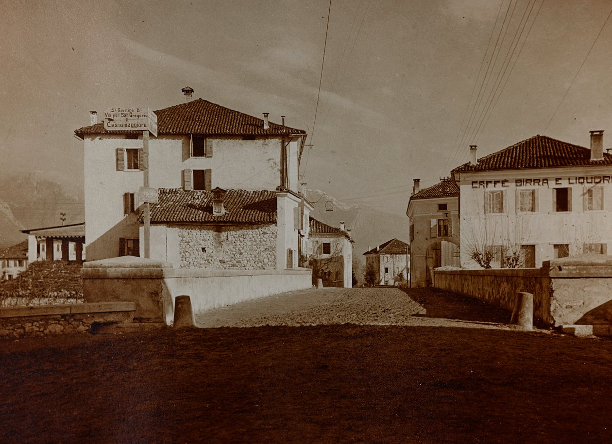Album "Meine Weltkriegs-Erinnerungen Südwestfront (Kärnten, Italien, Südtirol) 31/03/1915-12/11/1918 - Josef Zohles Wien": Blick auf Chiusaforte von Josef Zohles