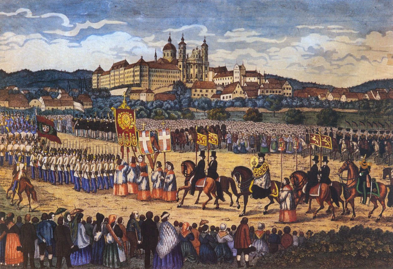 Heilig-Blut-Prozession in Altdorf-Weingarten, nach 1865 von Joseph Bayer