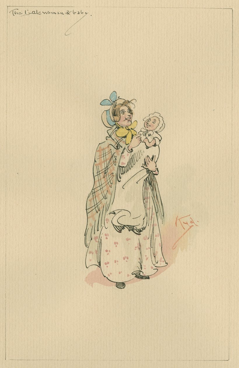 Die späte Dame und das Baby, ca. 1920er Jahre von Joseph Clayton Clarke
