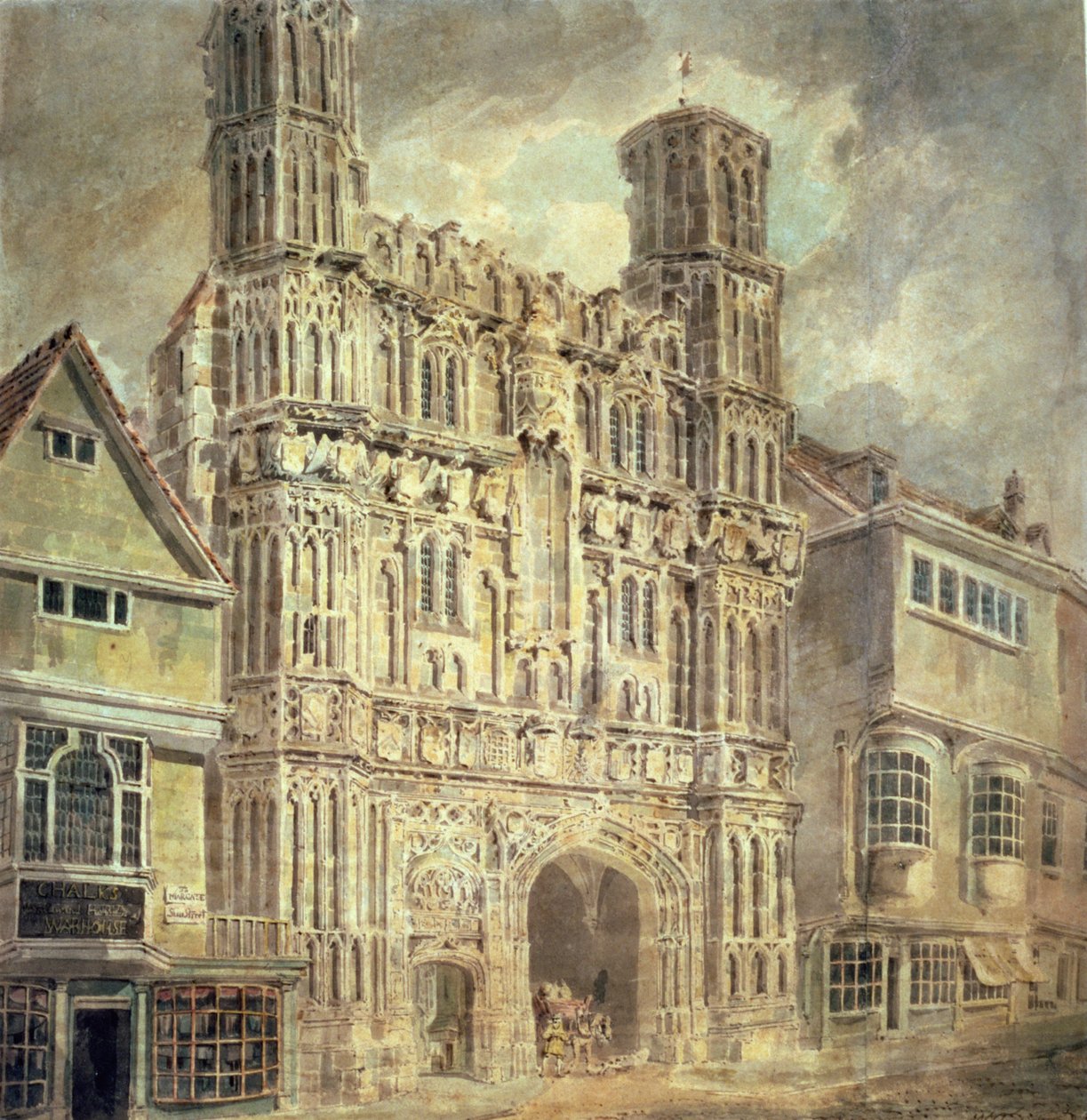 Christchurch Gate, Canterbury, ca. 1792-93 von Joseph Mallord William Turner