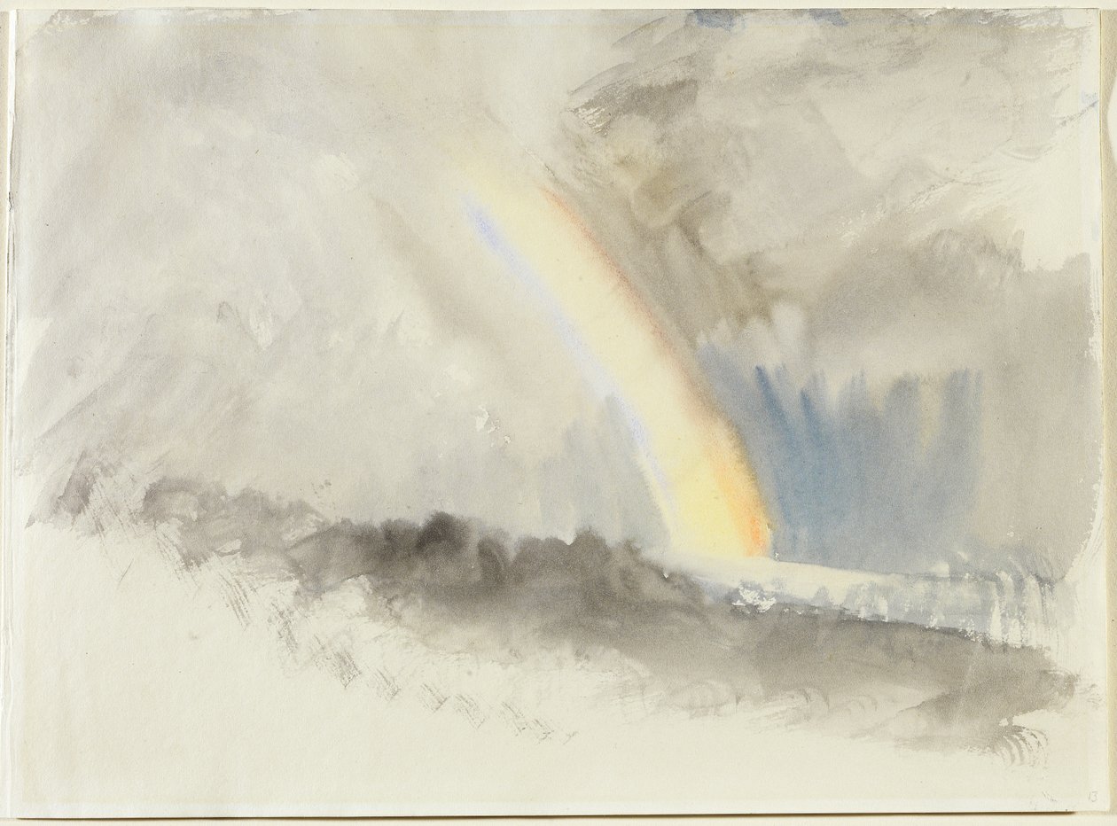 Stürmische Landschaft mit Regenbogen von Joseph Mallord William Turner
