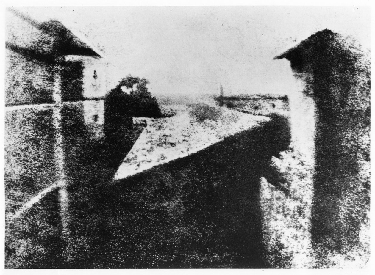 Blick aus einem Fenster in Le Gras, Saint-Loup-de-Varennes, 1827 von Joseph Nicephore Niepce