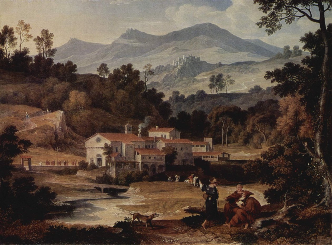 Das Kloster San Francesco im Sabinergebirge bei Rom von Joseph Anton Koch
