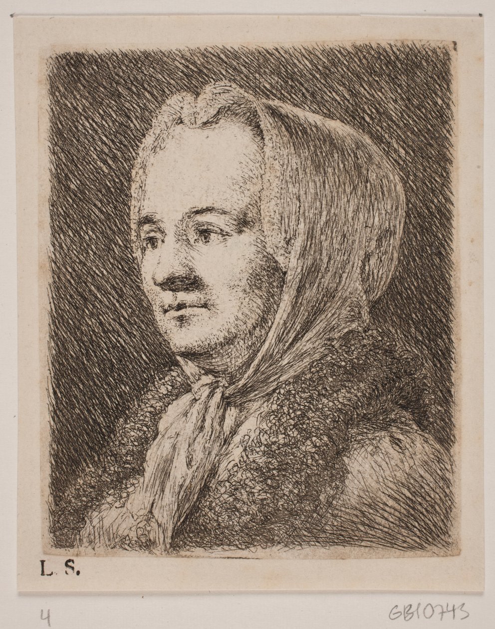 Brustbild einer mittelalten Frau von Joseph Brecheisen