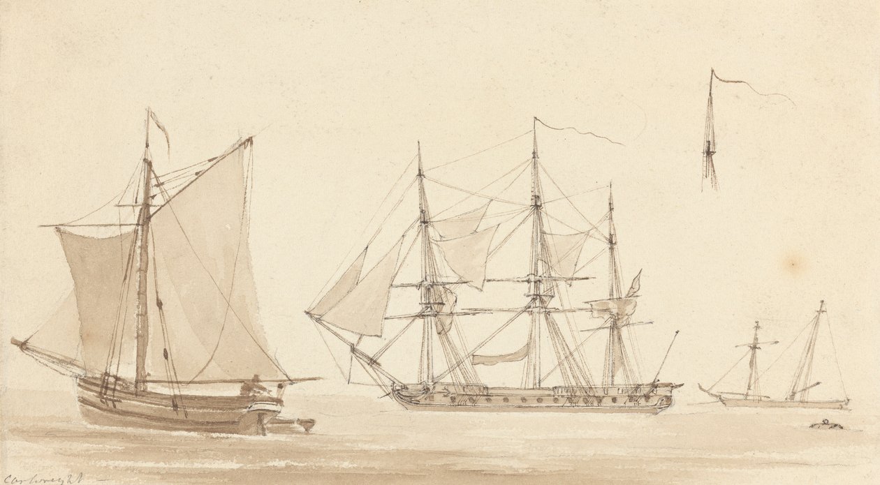 Schoner, Korvette und Fischkutter von Joseph Cartwright