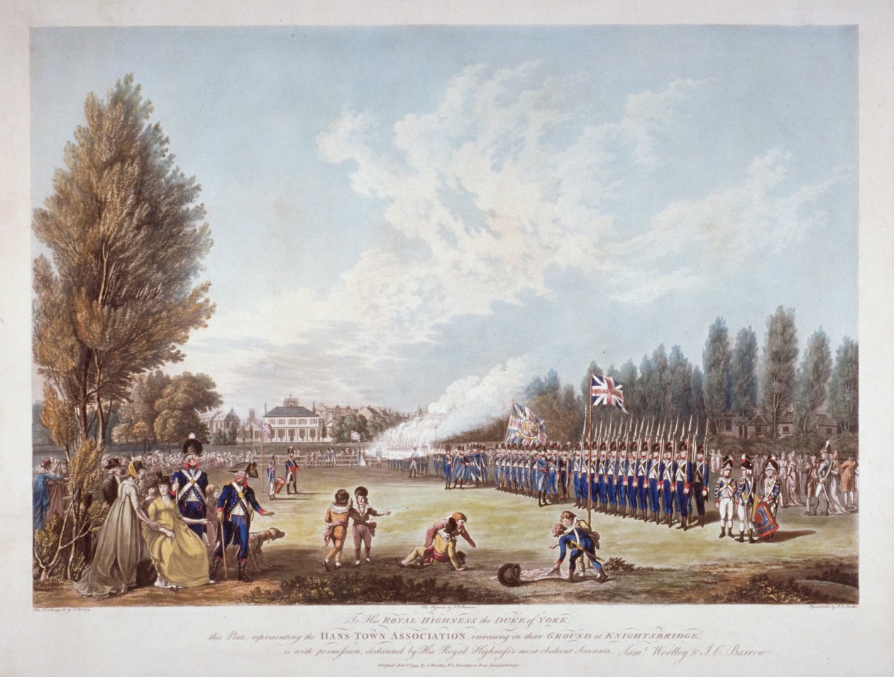 Die Hans-Town Association übt auf ihrem Gelände in Knightsbridge, London von Joseph Constantine Stadler