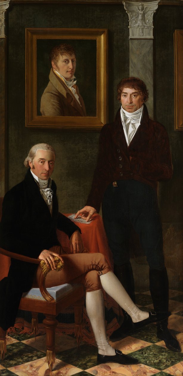 Freundschaftsporträt der Künstler François Wynckelman, François van der Donckt und Joseph Odevaere von Joseph Denis Odevaere