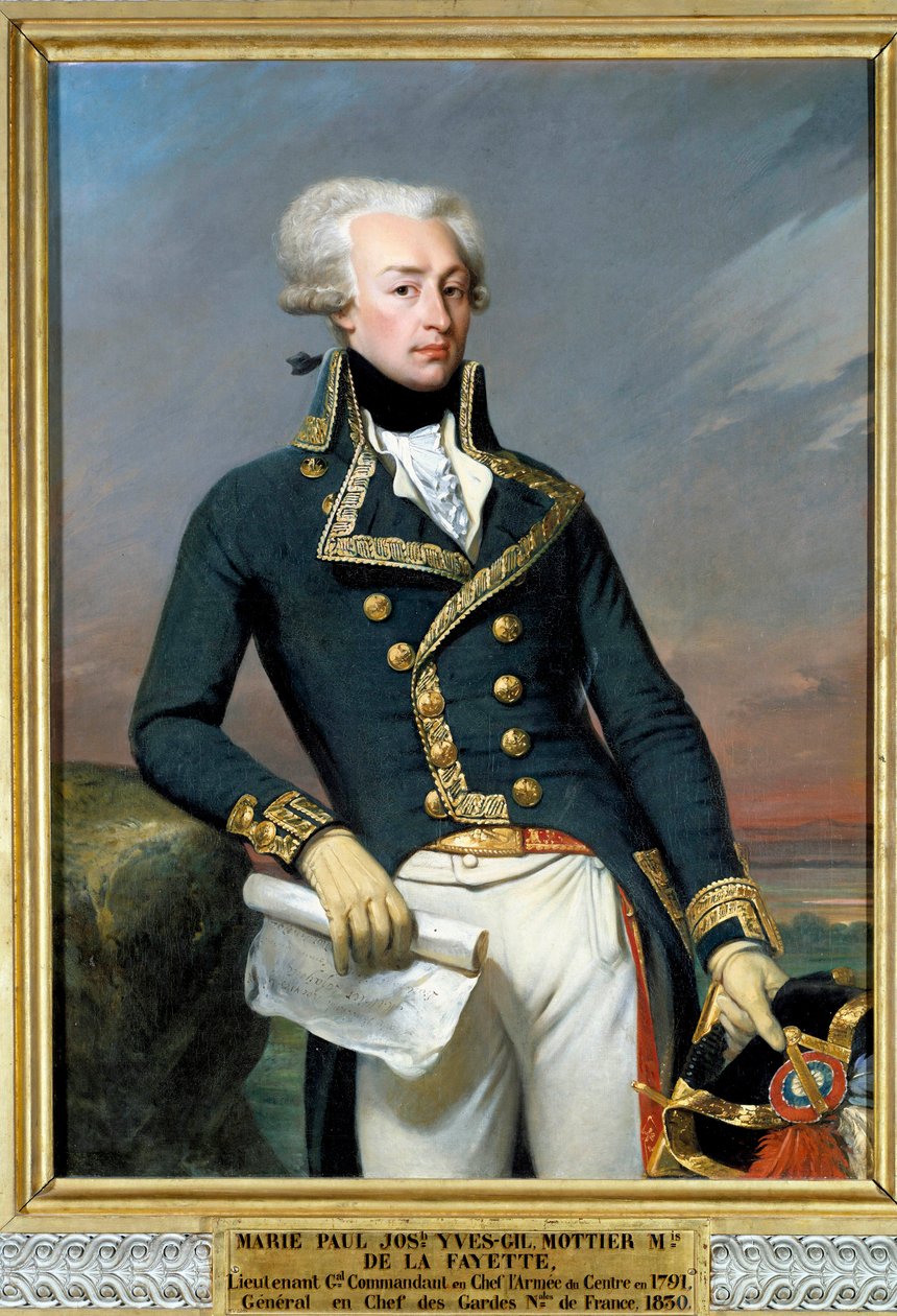 Porträt von Gilbert du Motier, Marquis de Lafayette (1792) von Joseph Desire Court